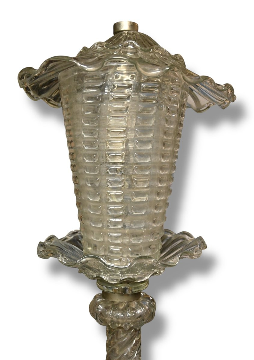 Barovier&Toso - Lampe De Sol En Verre De Murano - Italie, années 40-photo-2